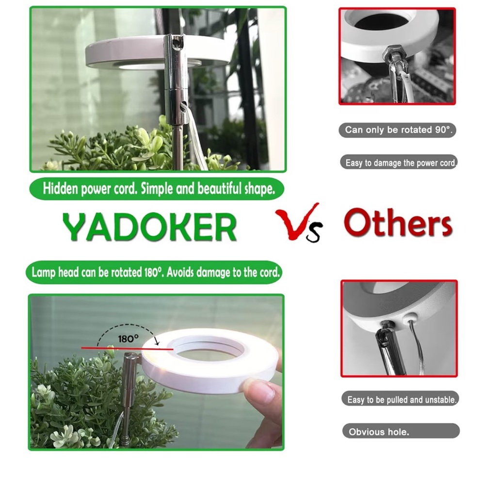 NWT - Yadoker LED Plant Grow Light Mini Garden Set of 5 Lights - Picture 3 of 10